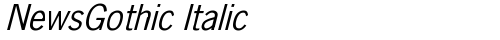NewsGothic Italic Italic fonte truetype