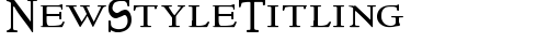 NewStyleTitling Roman truetype шрифт