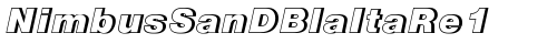 NimbusSanDBlaItaRe1 Regular truetype шрифт