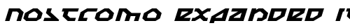 Nostromo Expanded Italic Italic truetype шрифт бесплатно