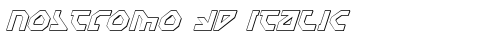 Nostromo 3D Italic Italic truetype шрифт