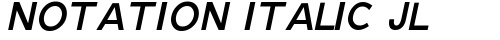 Notation Italic JL Regular truetype font