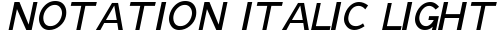 Notation Italic Light JL Regular truetype шрифт