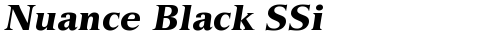 Nuance Black SSi Bold Italic truetype fuente