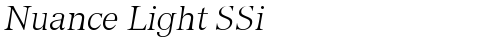 Nuance Light SSi Italic truetype шрифт