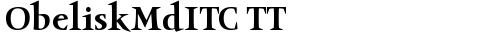 ObeliskMdITC TT Regular truetype шрифт