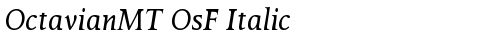 OctavianMT OsF Italic Regular truetype font