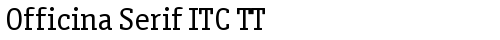 Officina Serif ITC TT Book la police truetype gratuit