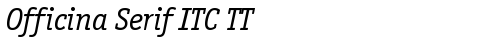 Officina Serif ITC TT BookIta truetype шрифт