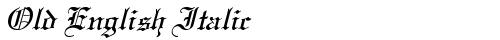 Old English Italic Italic fonte truetype