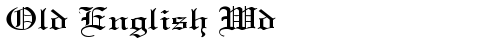 Old English Wd Regular truetype font