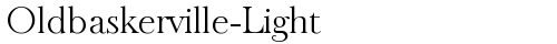 Oldbaskerville-Light Regular free truetype font