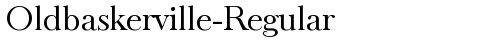 Oldbaskerville-Regular Regular truetype font