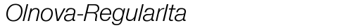Olnova-RegularIta Regular truetype font