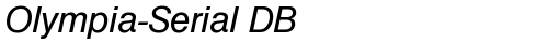 Olympia-Serial DB Italic free truetype font