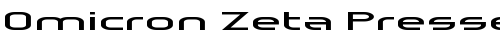 Omicron Zeta Pressed Regular truetype font
