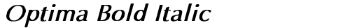 Optima Bold Italic Bold Italic truetype font