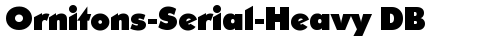 Ornitons-Serial-Heavy DB Regular free truetype font