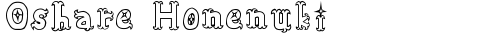 Oshare Honenuki Regular font TrueType
