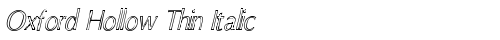 Oxford Hollow Thin Italic Italic truetype font