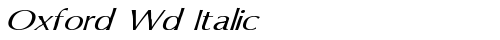 Oxford Wd Italic Italic truetype font