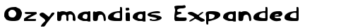 Ozymandias Expanded Expanded truetype шрифт бесплатно