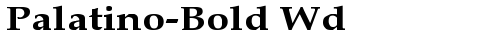 Palatino-Bold Wd Regular font TrueType