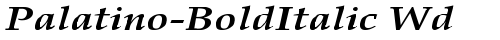 Palatino-BoldItalic Wd Regular truetype font