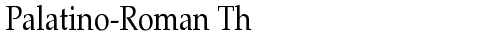 Palatino-Roman Th Regular truetype font