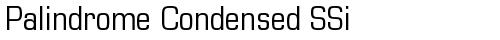 Palindrome Condensed SSi Condensed truetype шрифт
