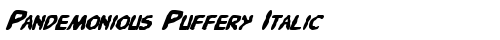 Pandemonious Puffery Italic Italic Truetype-Schriftart kostenlos