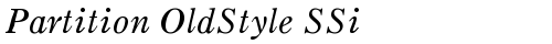 Partition OldStyle SSi Normal TrueType-Schriftart