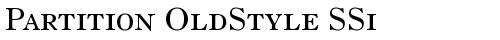 Partition OldStyle SSi Caps TrueType-Schriftart
