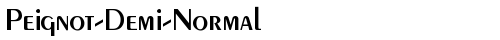 Peignot-Demi-Normal Regular font TrueType