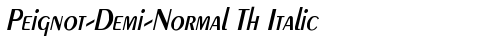 Peignot-Demi-Normal Th Italic Italic font TrueType gratuito