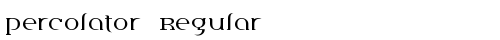 Percolator Regular Regular truetype font