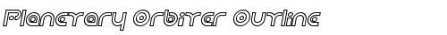 Planetary Orbiter Outline Bold Italic truetype font