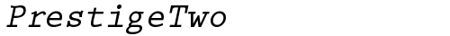 PrestigeTwo Bold Italic TrueType-Schriftart