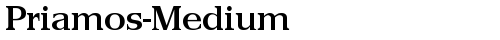 Priamos-Medium Regular truetype font