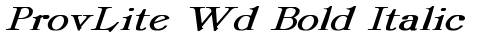 ProvLite Wd Bold Italic Bold Italic font TrueType