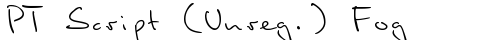 PT Script (Unreg.) Fog Regular truetype шрифт