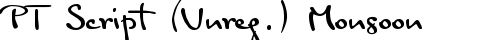 PT Script (Unreg.) Monsoon Regular truetype шрифт бесплатно