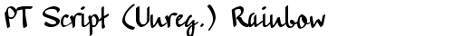 PT Script (Unreg.) Rainbow Regular TrueType-Schriftart