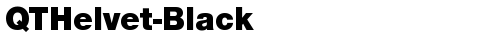 QTHelvet-Black Regular truetype font