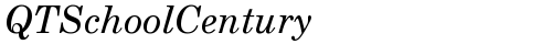 QTSchoolCentury Italic TrueType-Schriftart