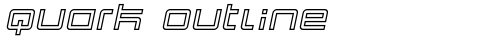 Quark Outline Italic truetype fuente gratuito