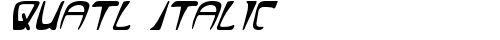 Quatl Italic Italic truetype шрифт бесплатно