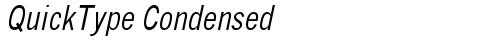 QuickType Condensed Italic truetype font