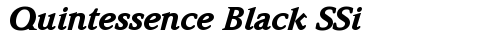 Quintessence Black SSi Bold Italic fonte truetype