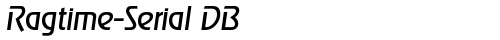 Ragtime-Serial DB Italic truetype font